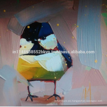 Pintura al óleo abstracta del pájaro